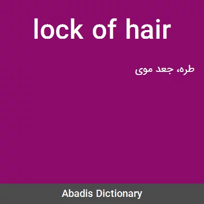 معنی lock of hair